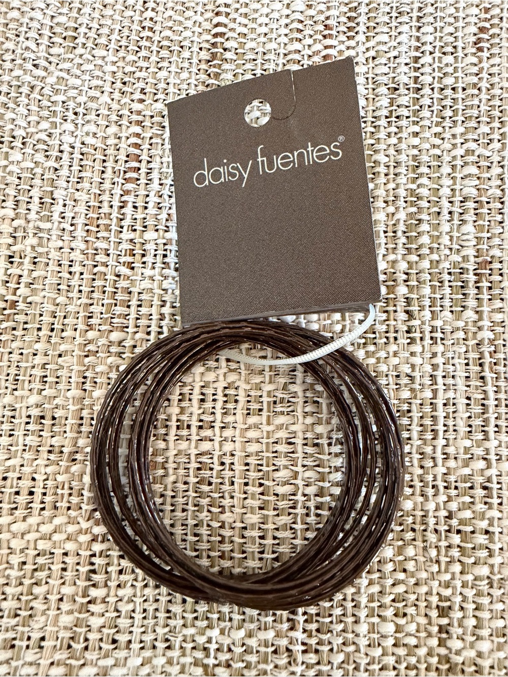 Daisy Fuentes New with Tags Brown Textured Stackable Bangle Bracelets